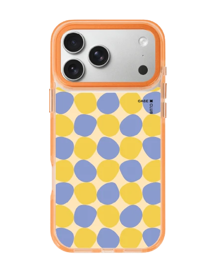 iphone 17 pro max clear orange magsafe yellow stack polka dots
