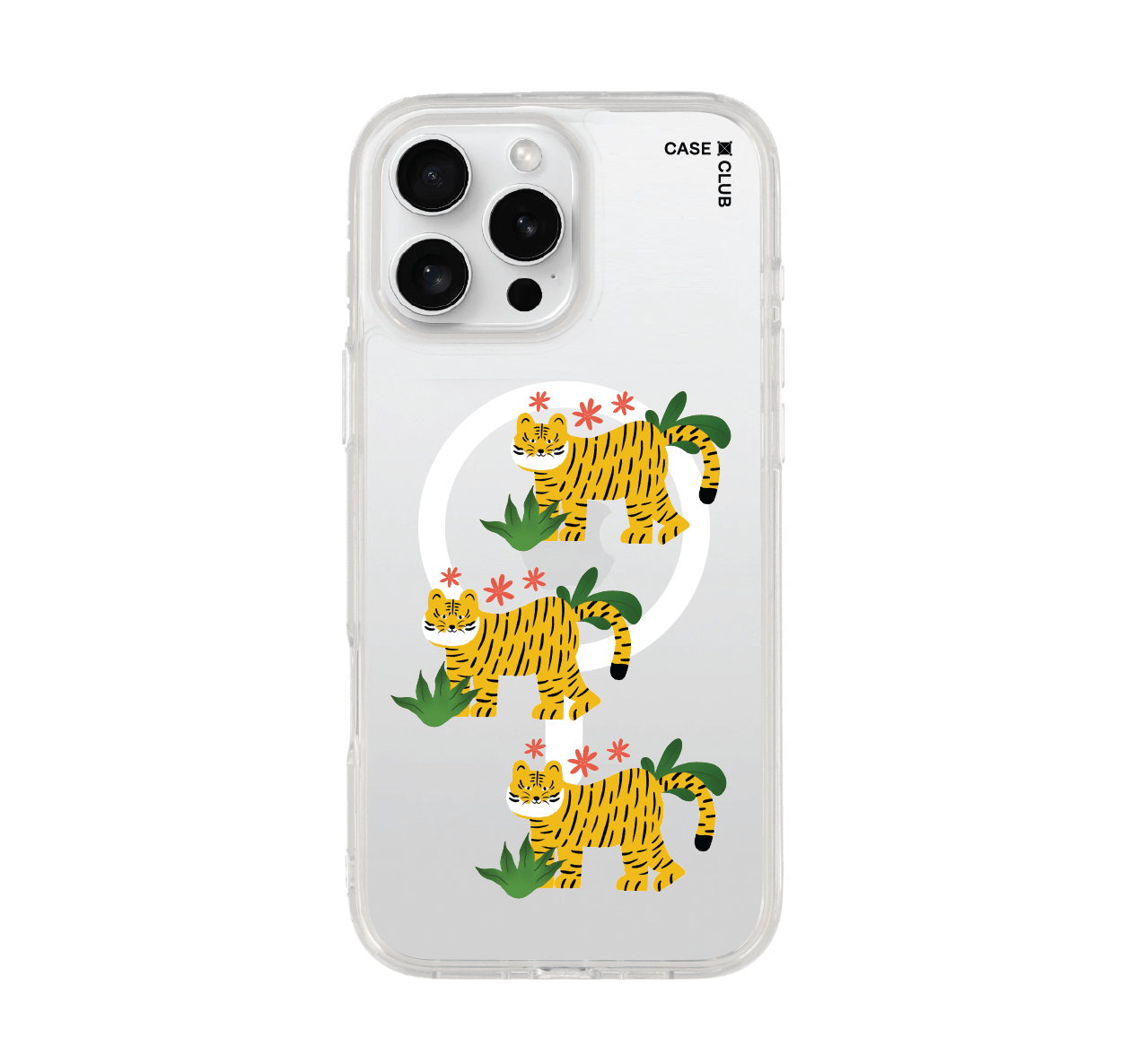 เคสใส iphone 16 pro max magsafe ลายเสือเหลือง