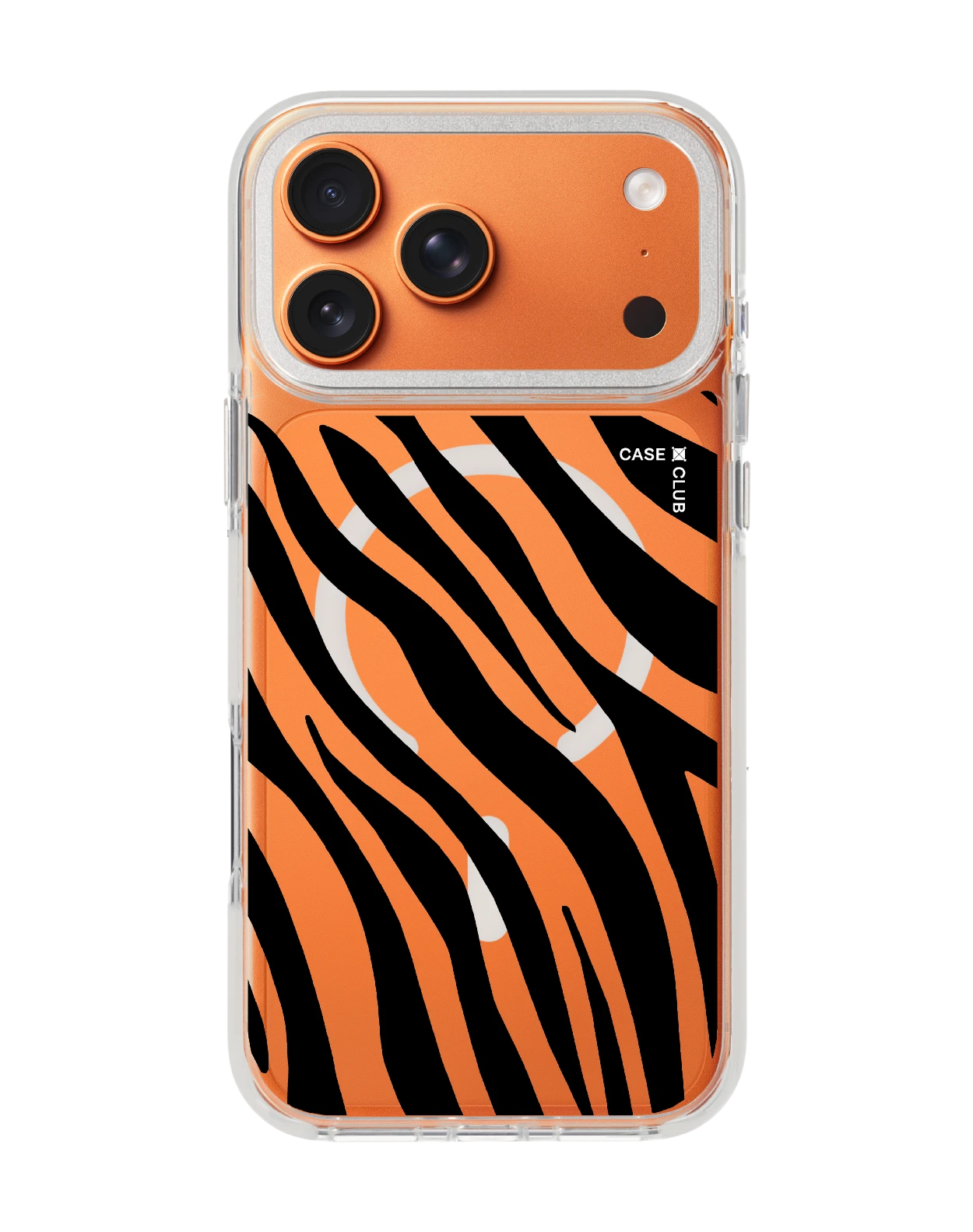เคสใส iphone 17 pro max magsafe สีขาว ลายม้าลาย