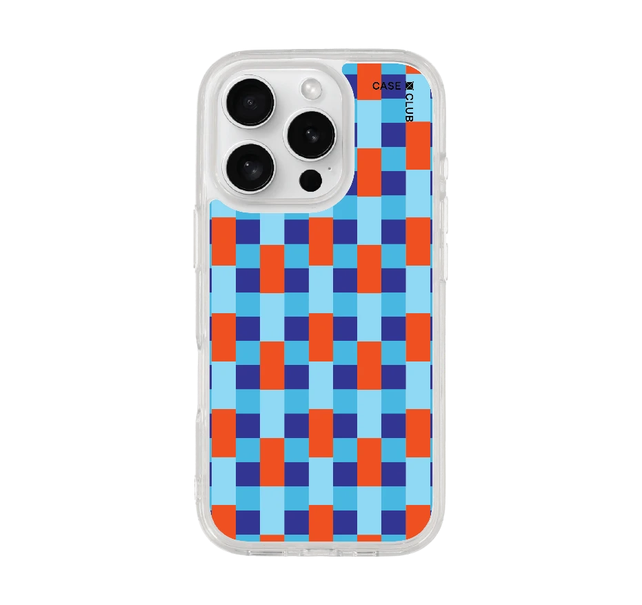 orange & blue multi color tile