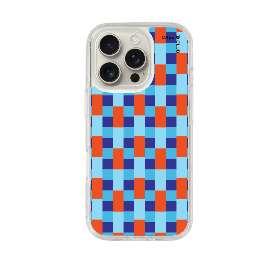 orange & blue multi color tile