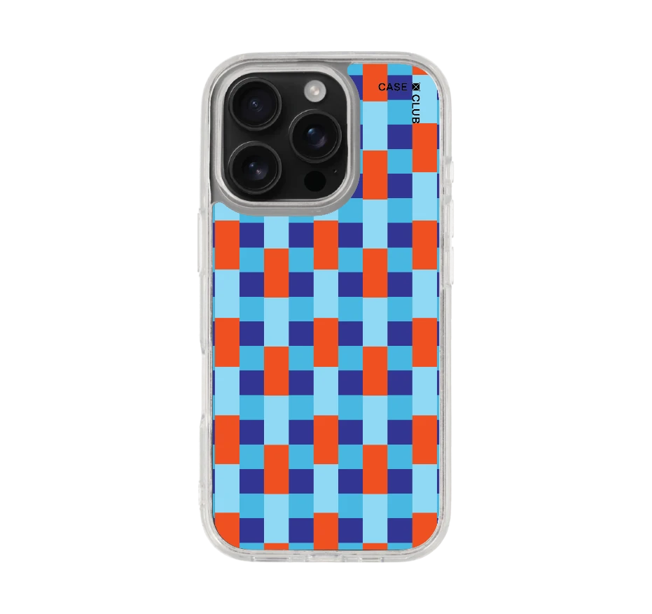 orange & blue multi color tile