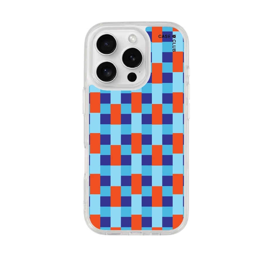 orange & blue multi color tile