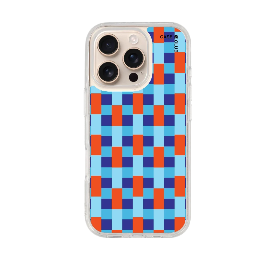 orange & blue multi color tile