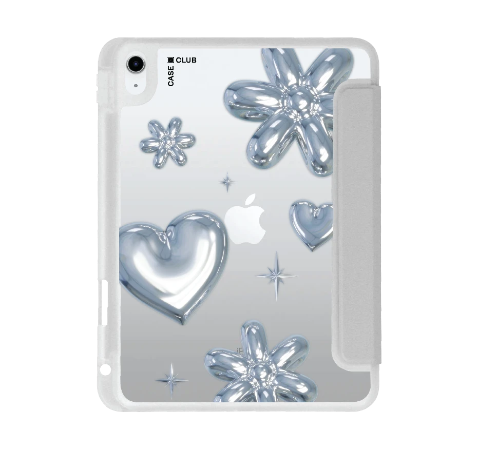 flower & heart metallic balloons