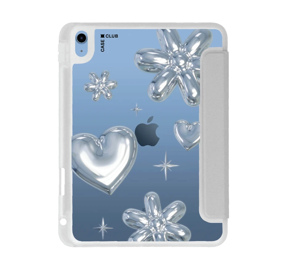 flower & heart metallic balloons