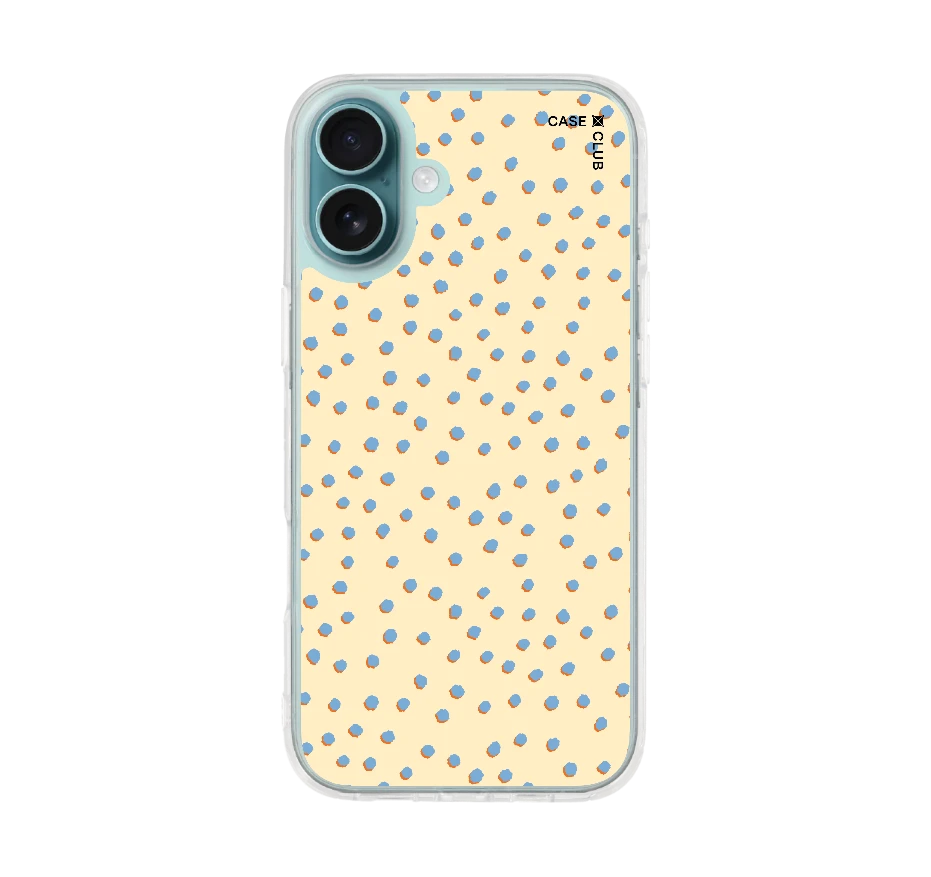 ลาย dot จุดน้ำเงินเหลือง