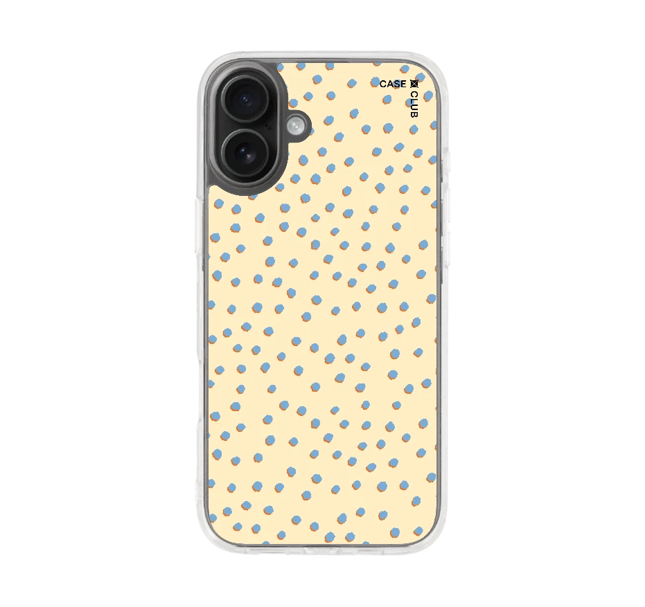 ลาย dot จุดน้ำเงินเหลือง