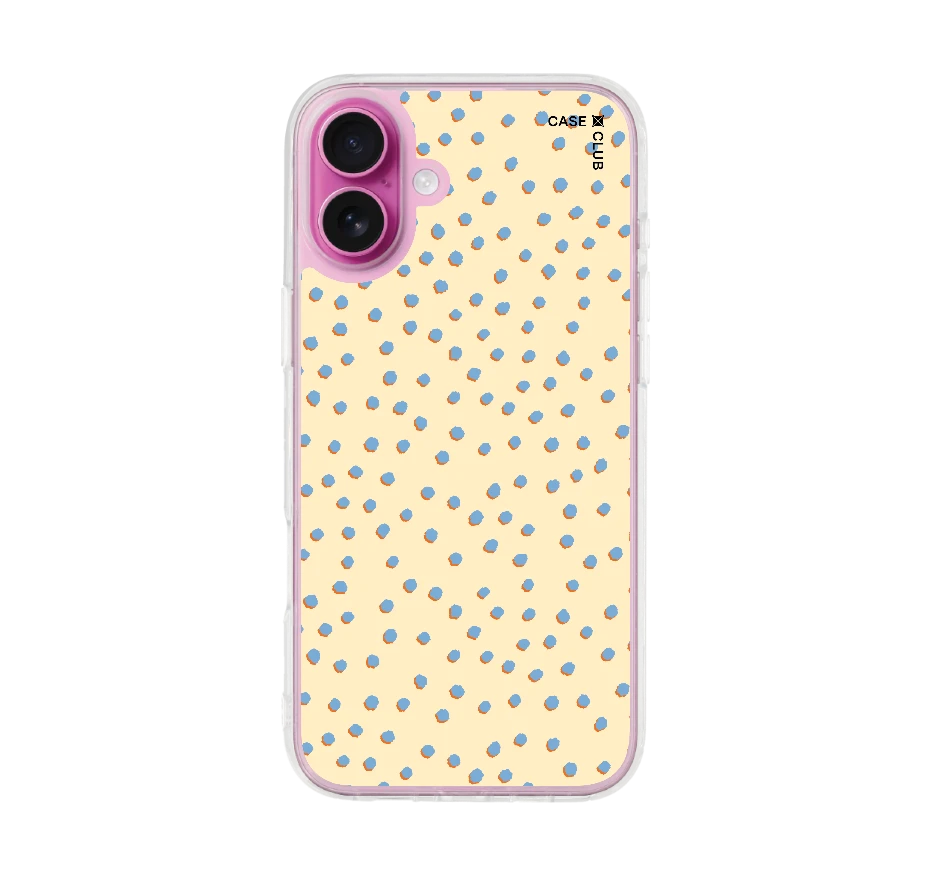 ลาย dot จุดน้ำเงินเหลือง