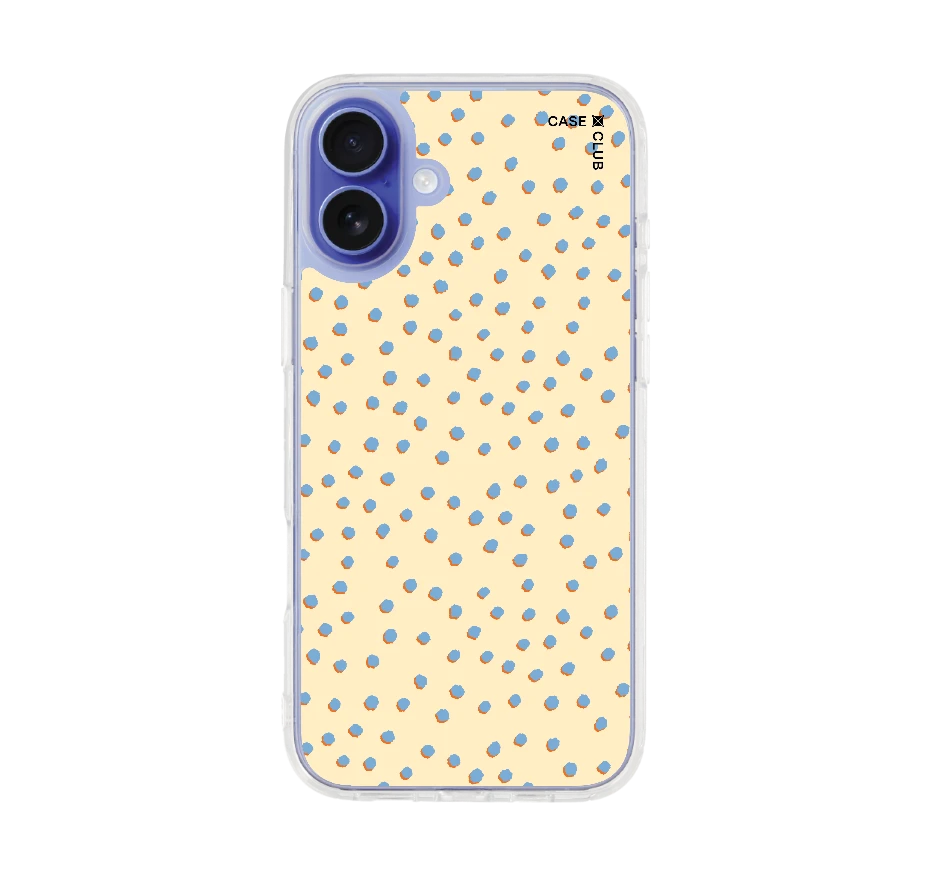 ลาย dot จุดน้ำเงินเหลือง