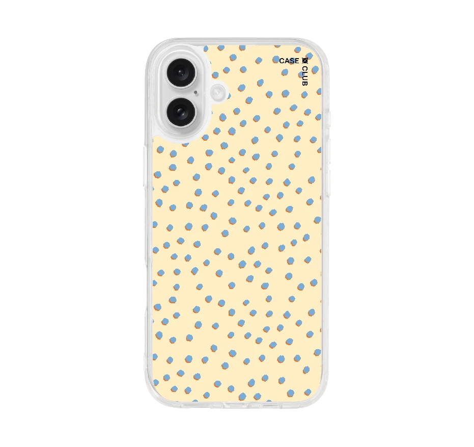 ลาย dot จุดน้ำเงินเหลือง