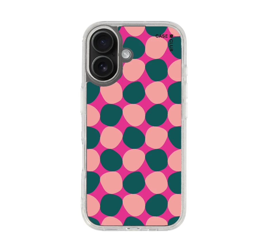 hot pink stack polka dots