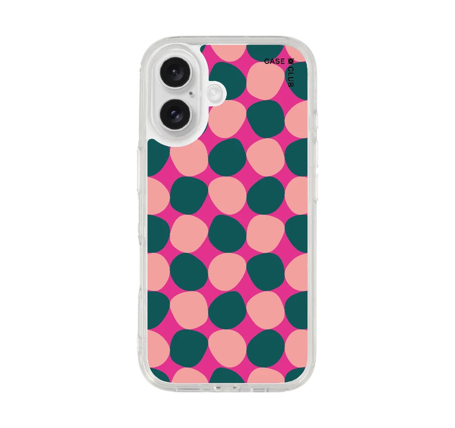 hot pink stack polka dots