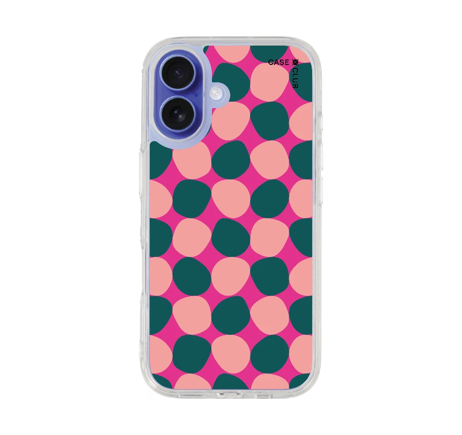 hot pink stack polka dots