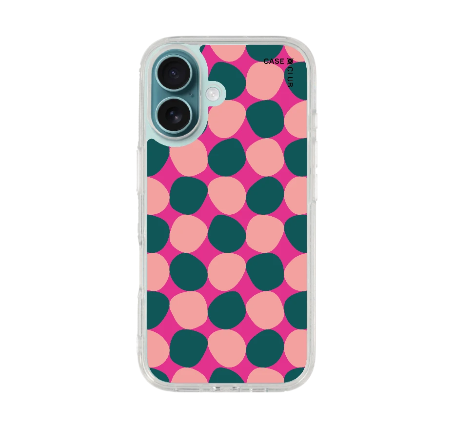 hot pink stack polka dots