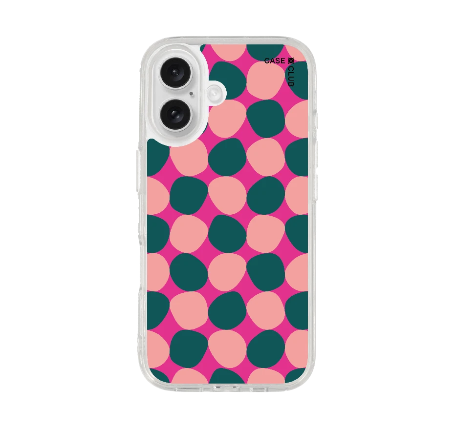 hot pink stack polka dots