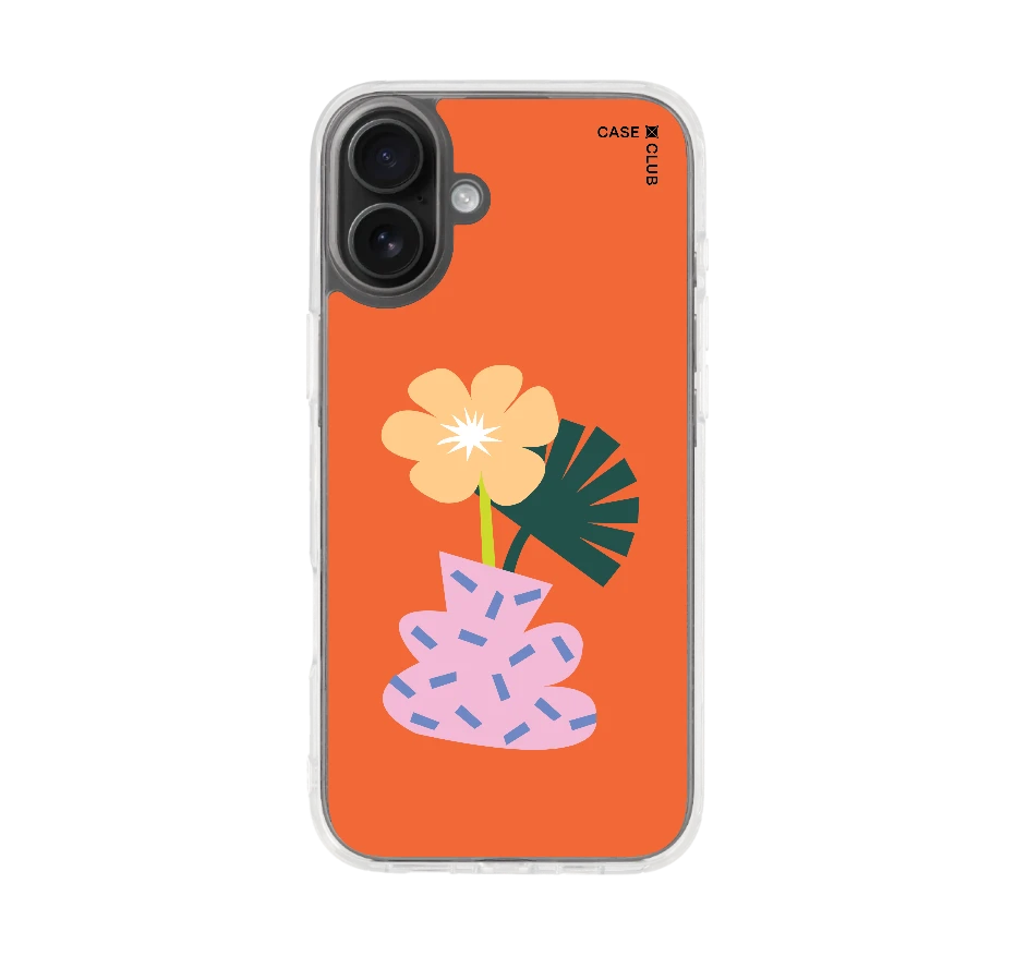 illustrated flower vase