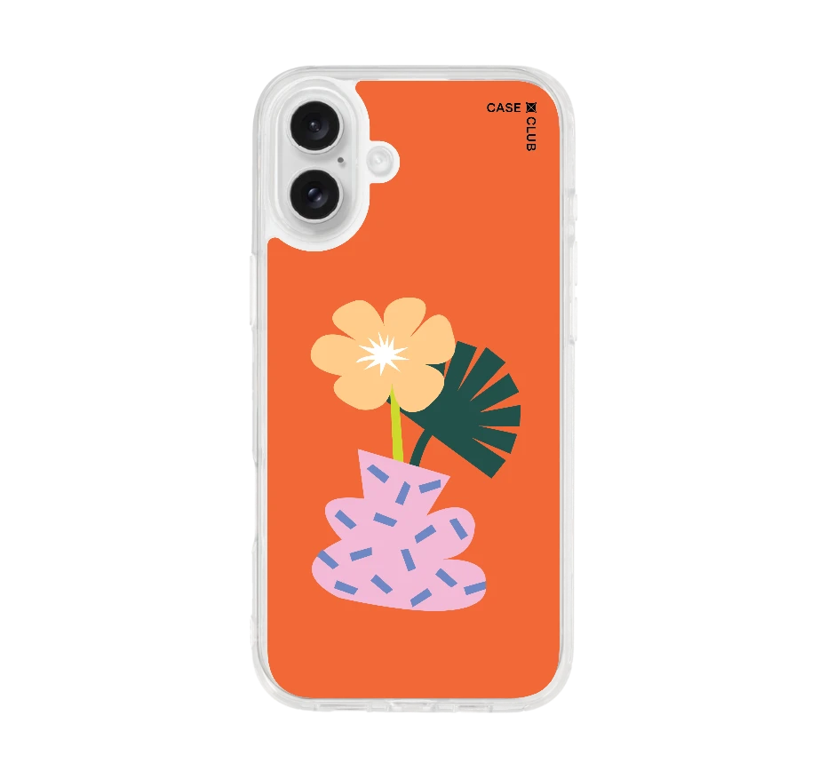 illustrated flower vase