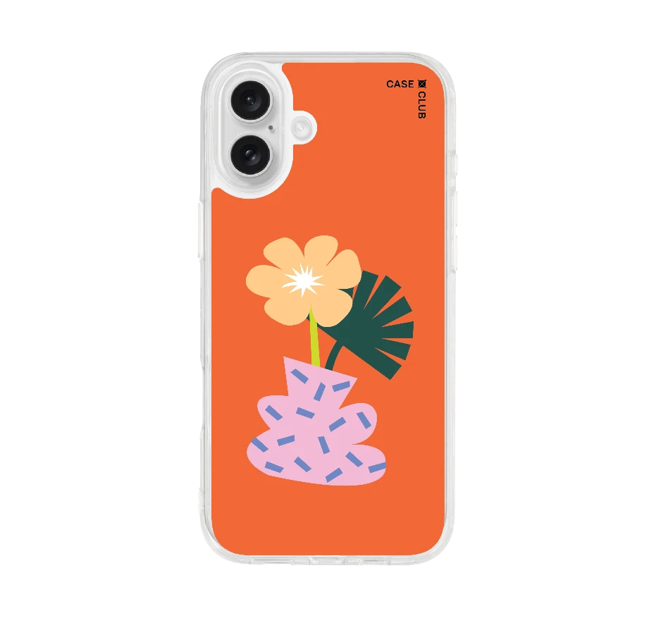 illustrated flower vase