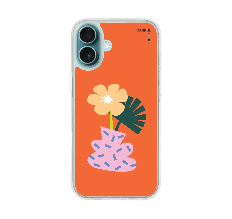 illustrated flower vase