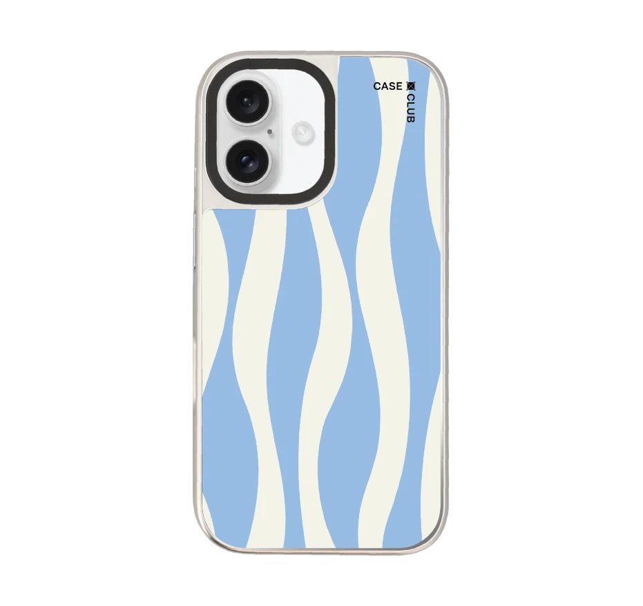 ลายคลื่นน้ำสีขาวน้ำเงิน