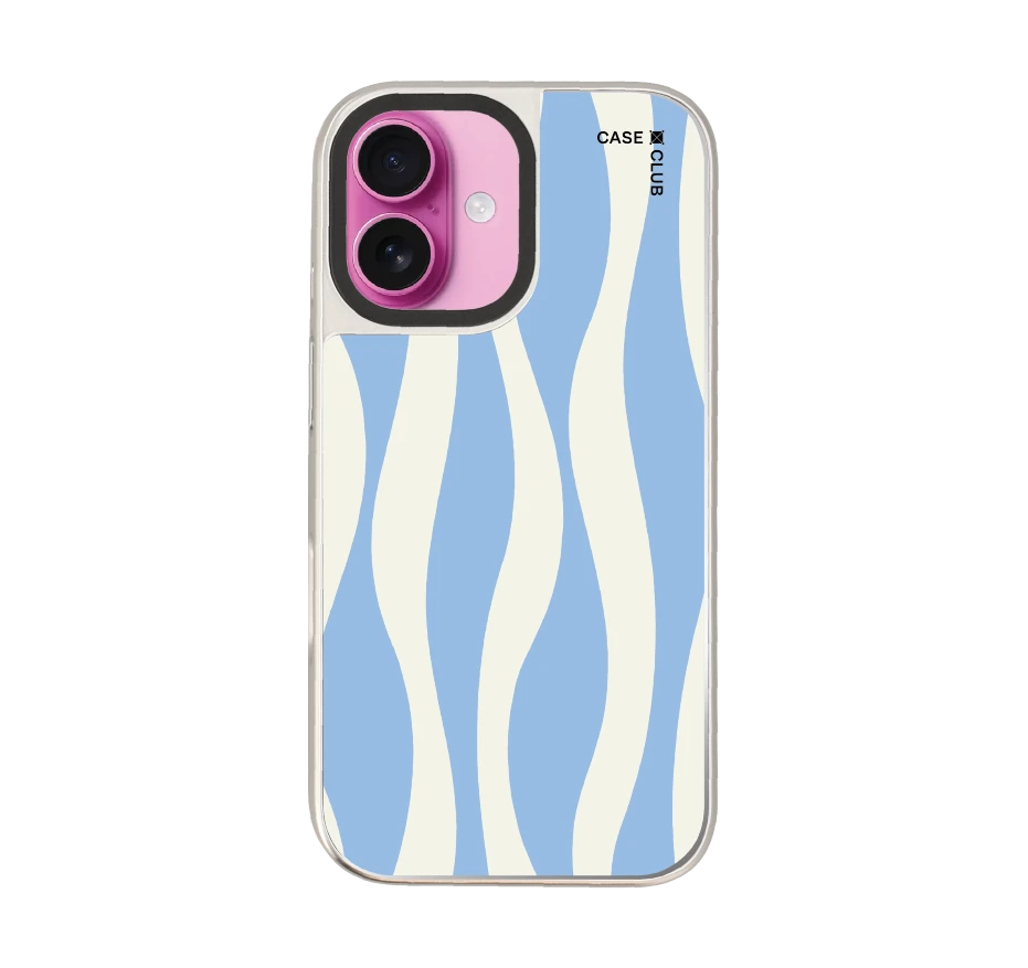 ลายคลื่นน้ำสีขาวน้ำเงิน