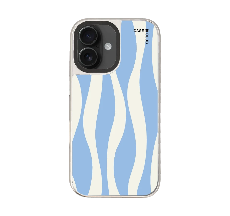 ลายคลื่นน้ำสีขาวน้ำเงิน