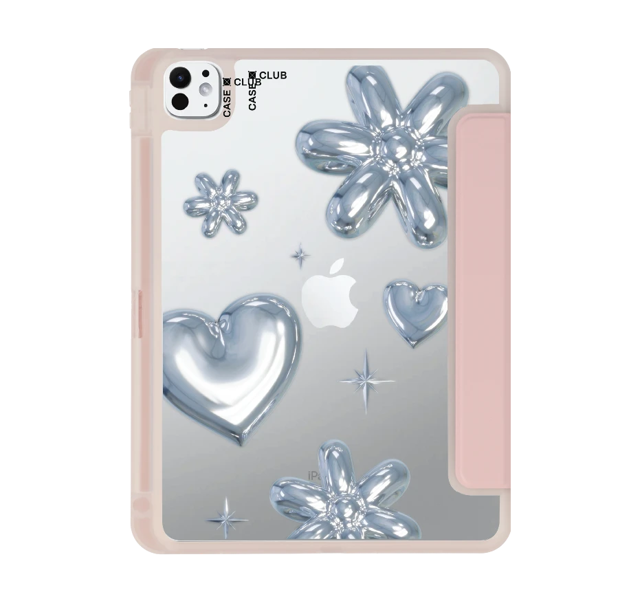 flower & heart metallic balloons