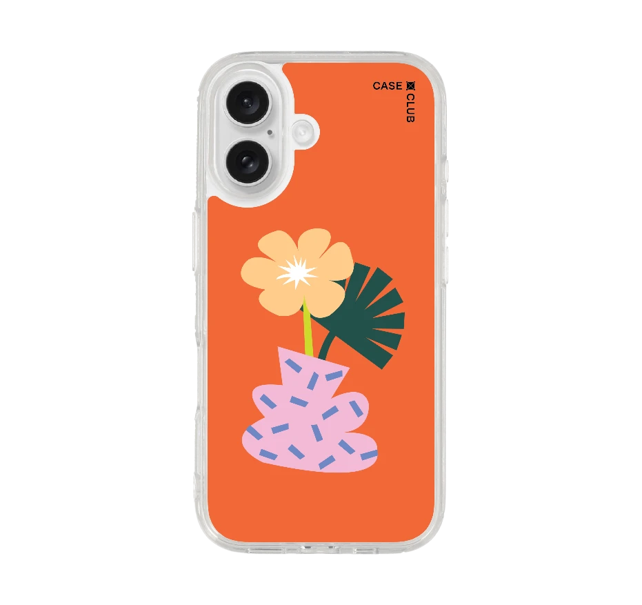 illustrated flower vase