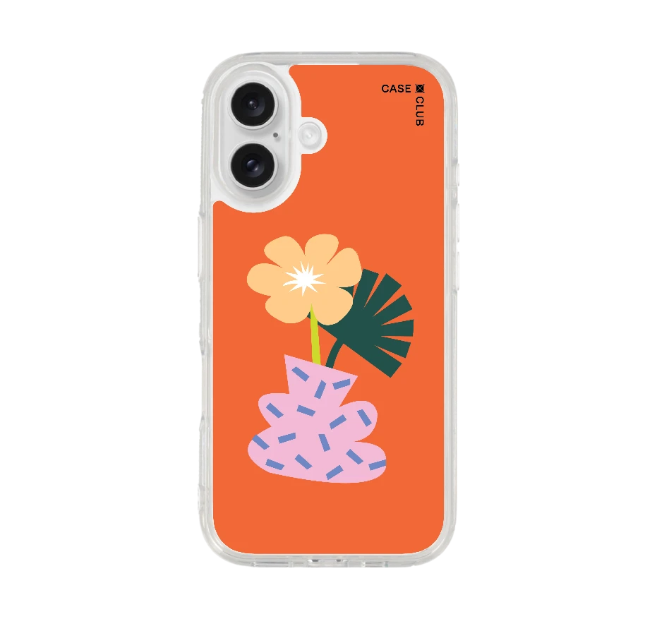 illustrated flower vase