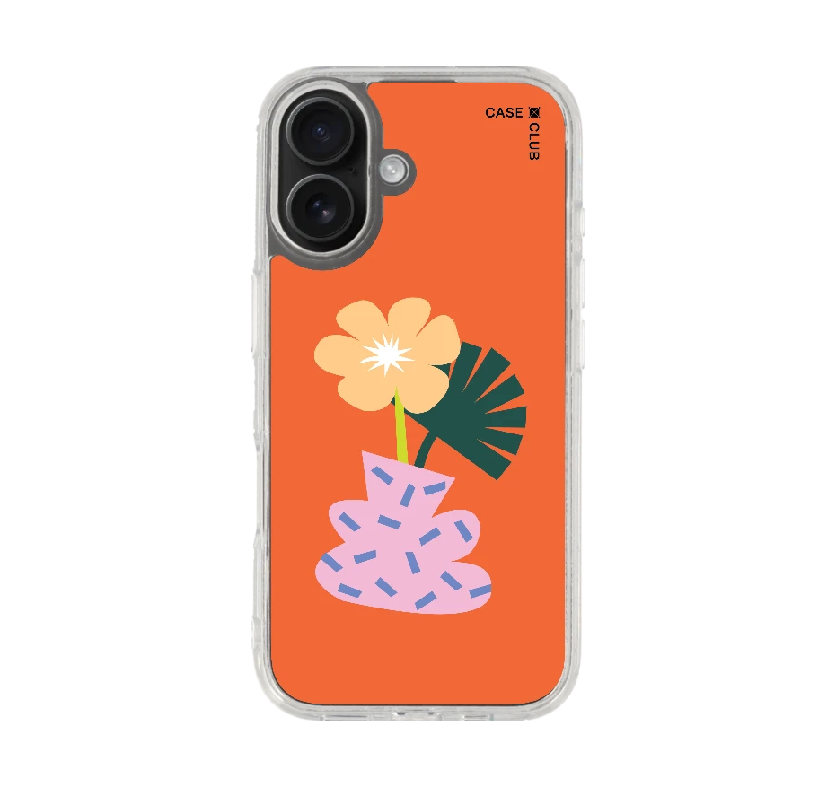 illustrated flower vase