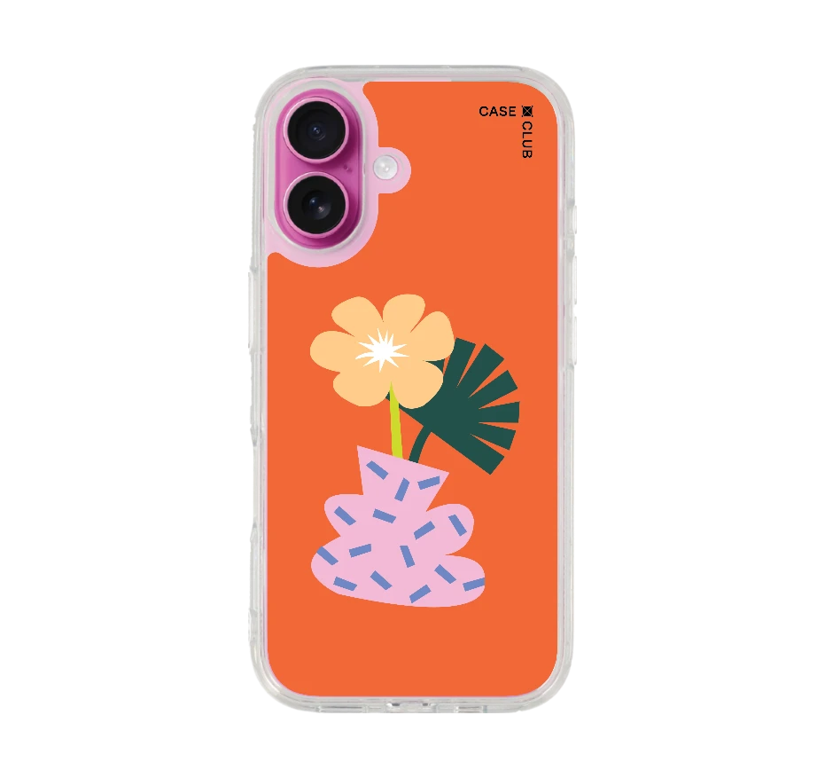 illustrated flower vase