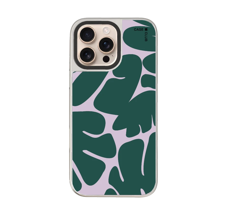 green & pink leaf pattern