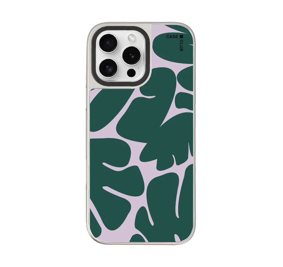 green & pink leaf pattern