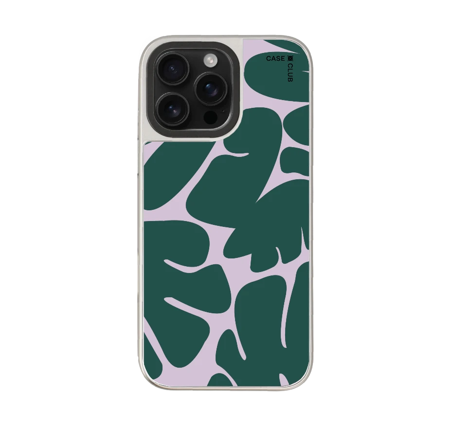 green & pink leaf pattern