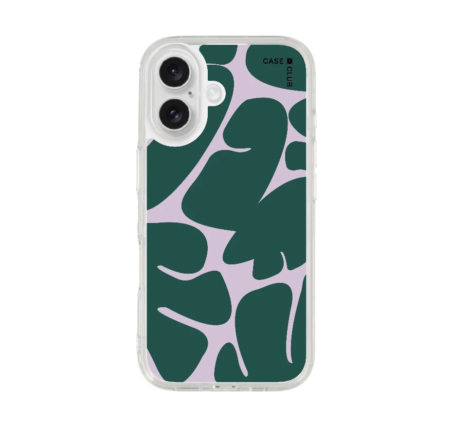 green & pink leaf pattern