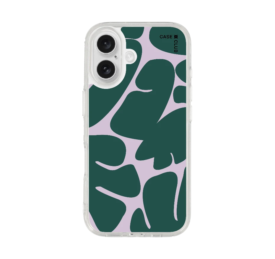 green & pink leaf pattern