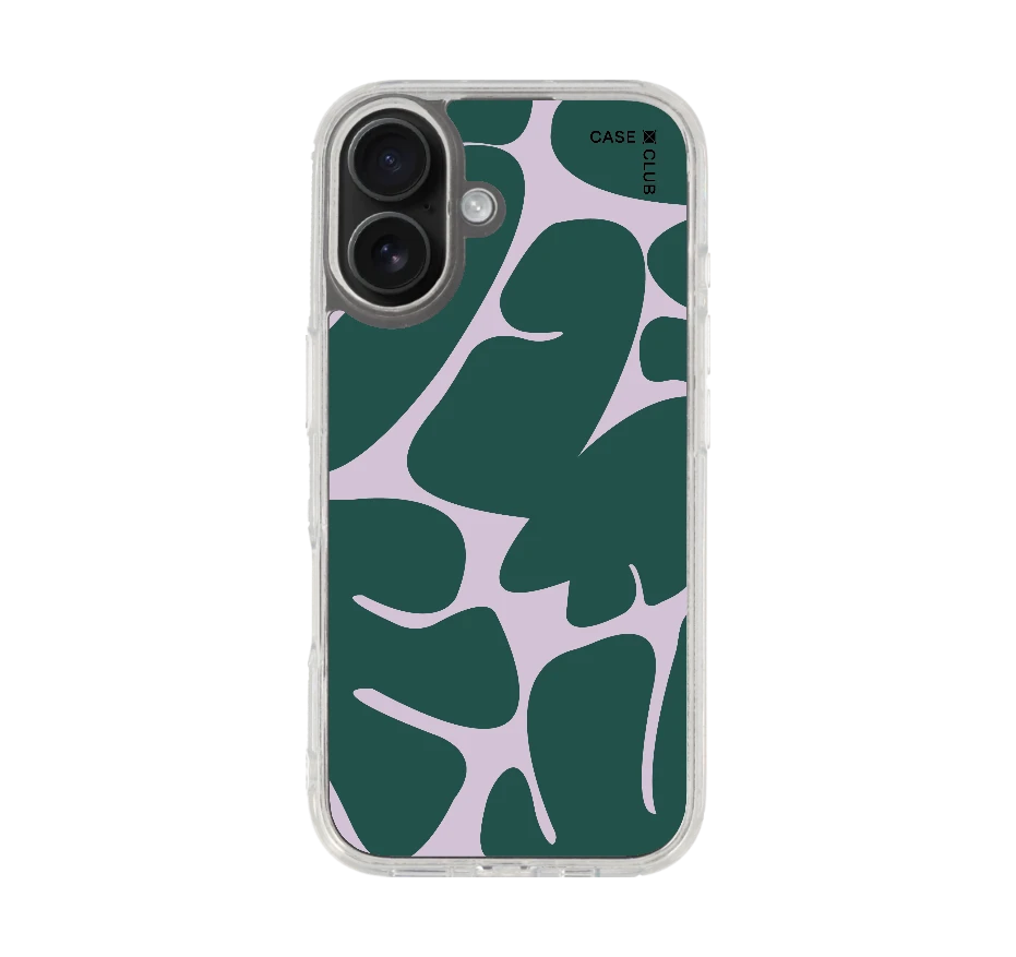 green & pink leaf pattern