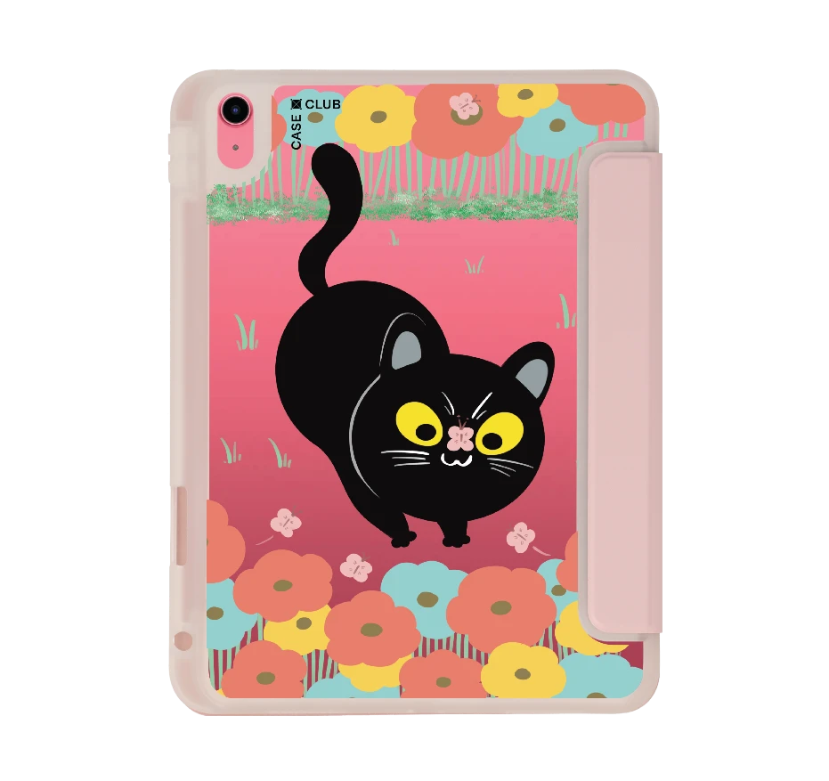flower black cat