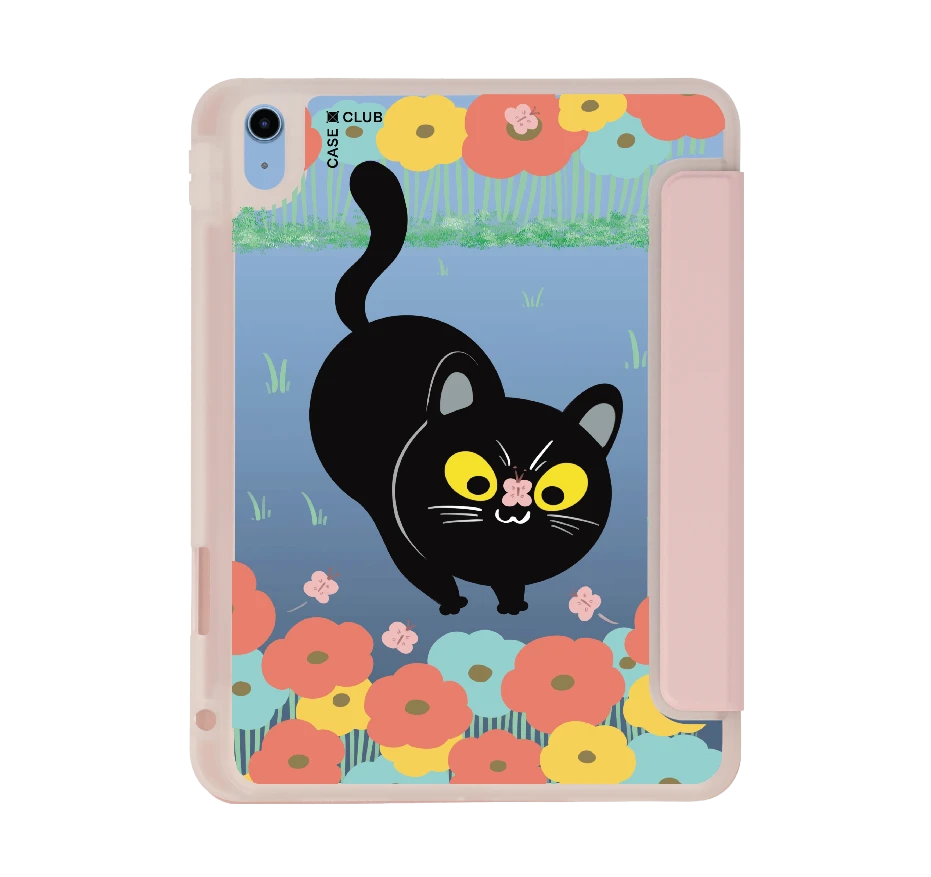 flower black cat