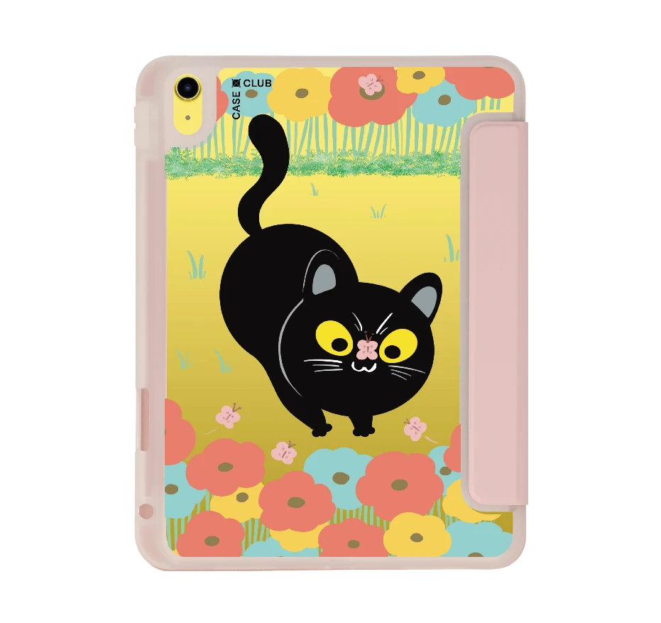 flower black cat