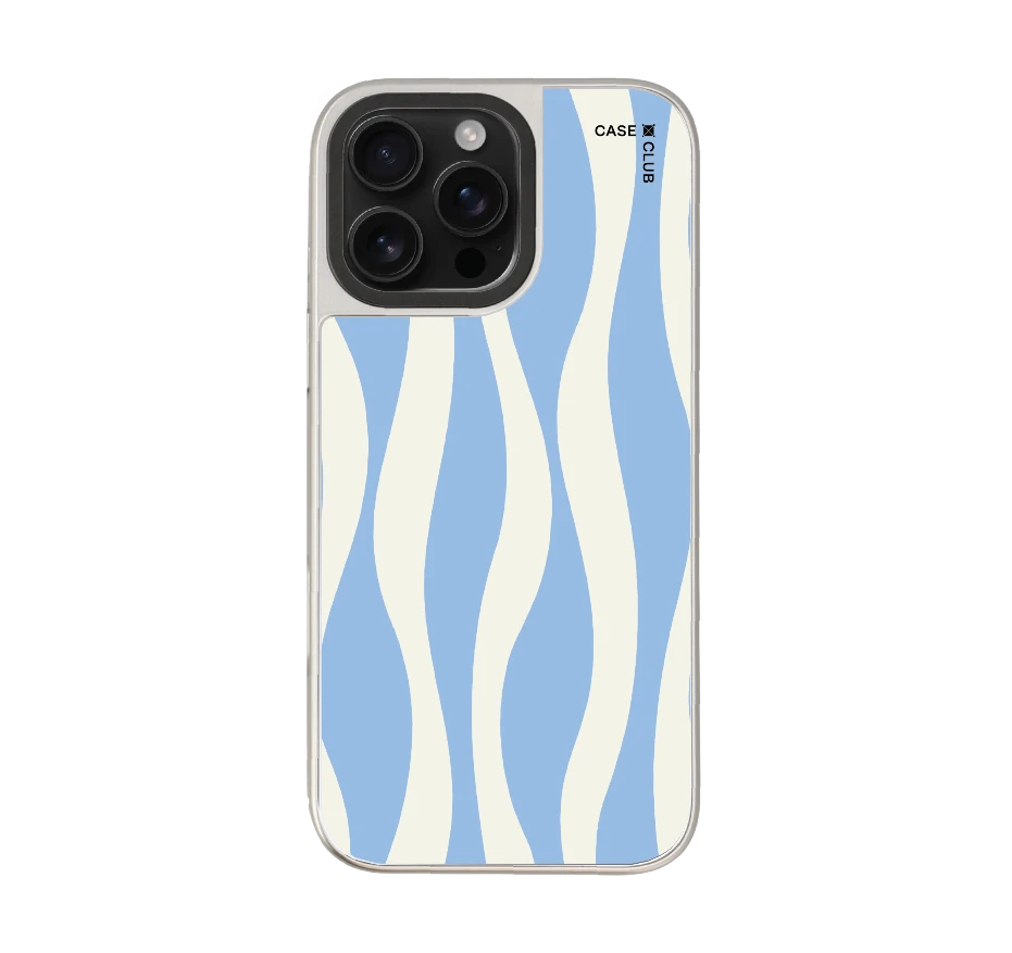white & blue wavy pattern