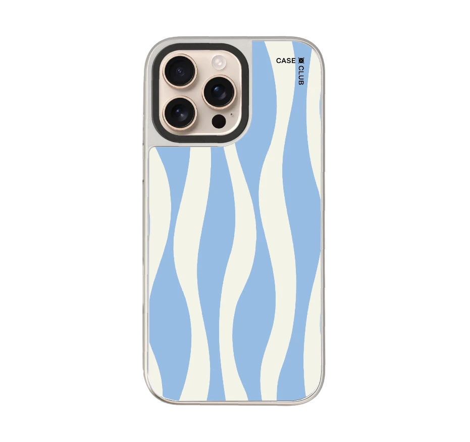white & blue wavy pattern