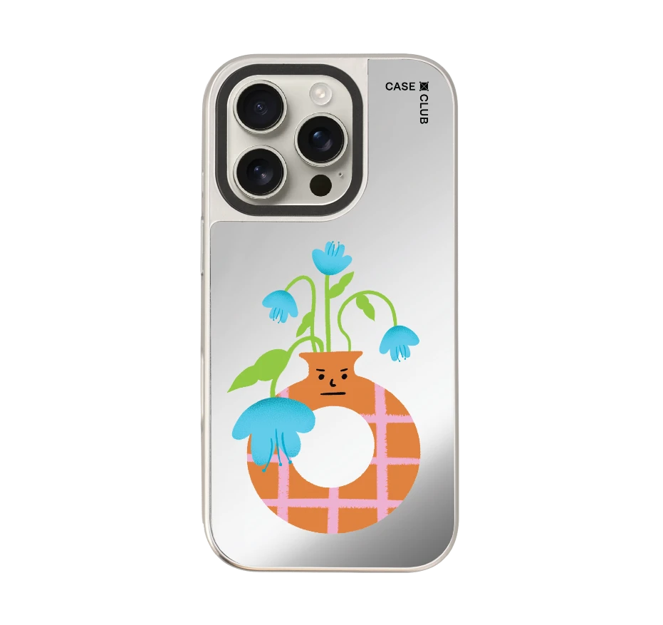 แจกันมินิมอลสีส้ม