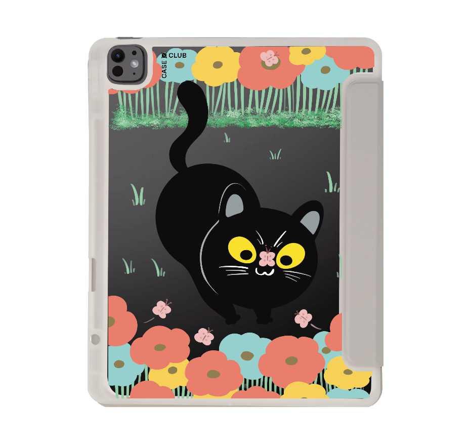 flower black cat