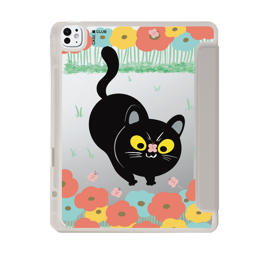 flower black cat