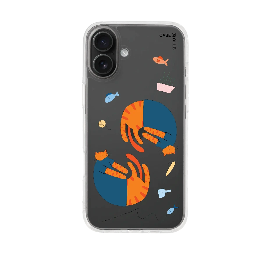 orange cat with blue shirt