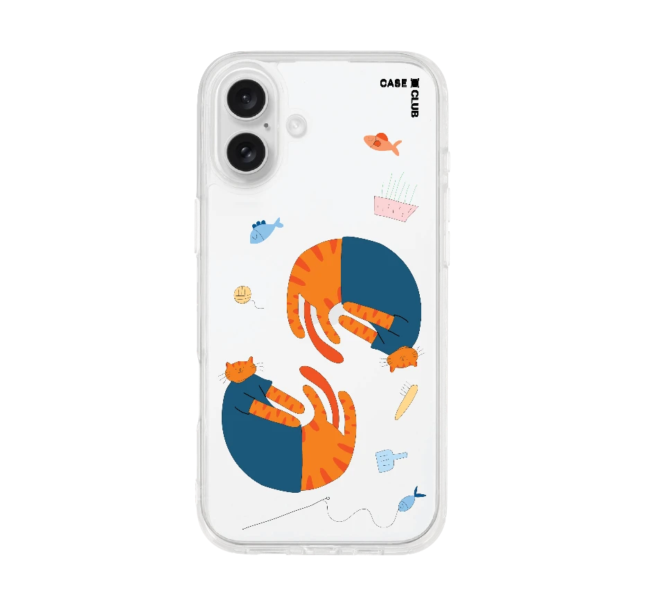 orange cat with blue shirt