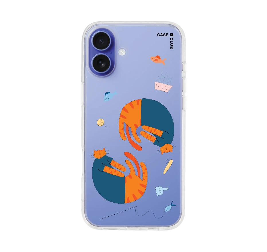 orange cat with blue shirt