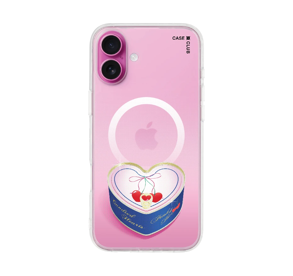 กล่องของขวัญเชอร์รี่สีชมพู